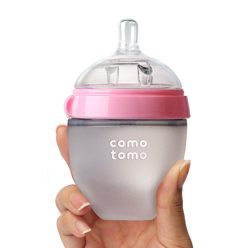 Comotomo - Natural Feel Baby Bottle 150ml 2pc - Pink