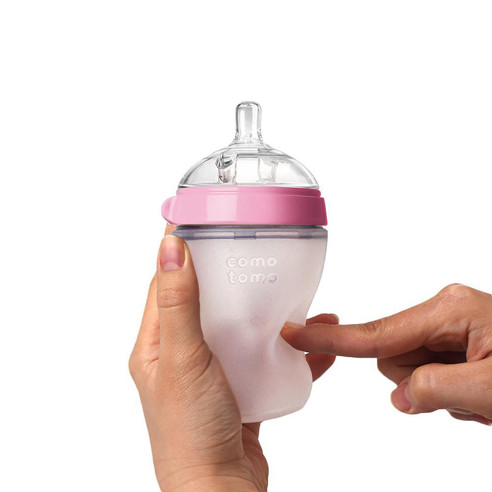 Comotomo - Natural Feel Baby Bottle 150ml 2pc - Pink