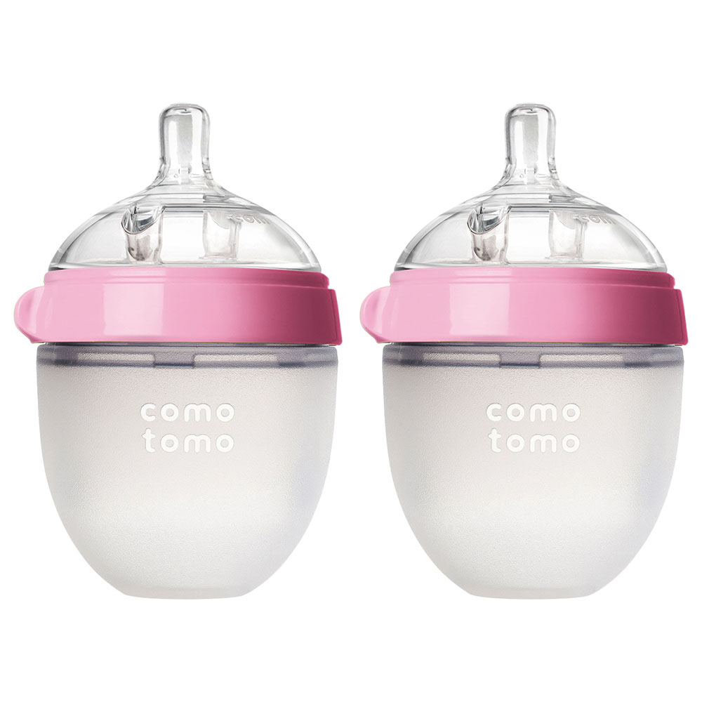 Comotomo - Natural Feel Baby Bottle 150ml 2pc - Pink