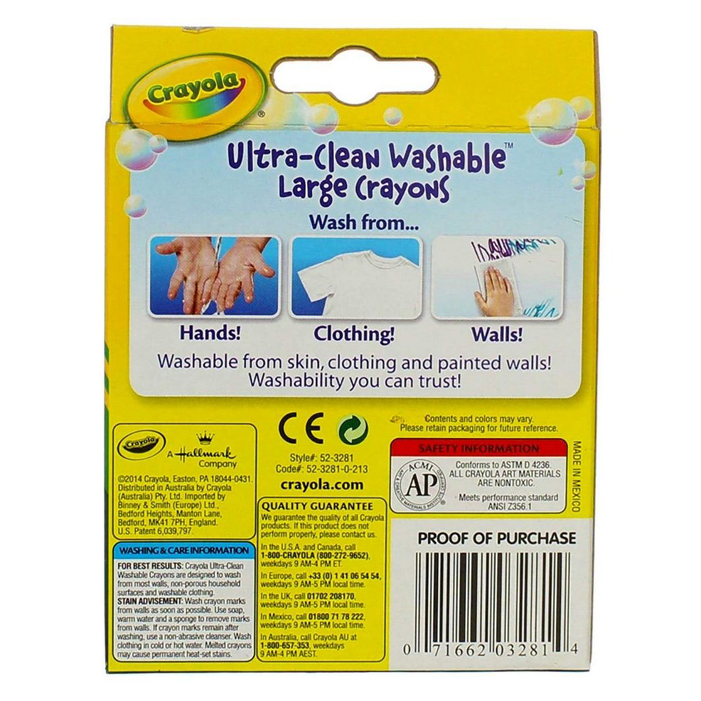 Crayola - 16 Ct. Ultra-Clean Washable Large Crayons