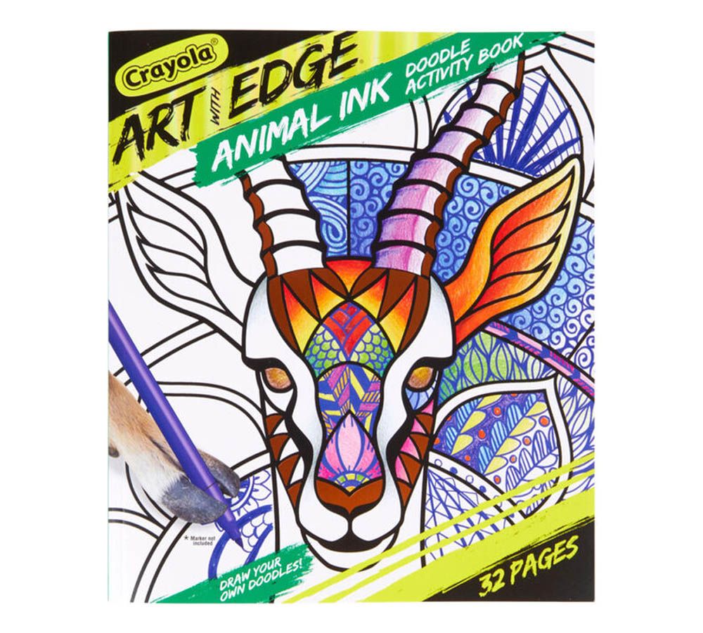 Crayola - Art With Edge Animal Ink Doodle Activity Book