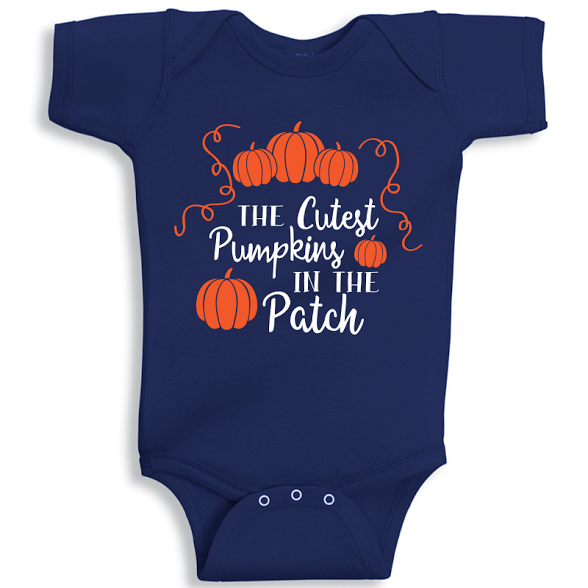 Twinkle Hands The Cutest Pumpkin, Halloween Baby Onesie, Bodysuit, Romper