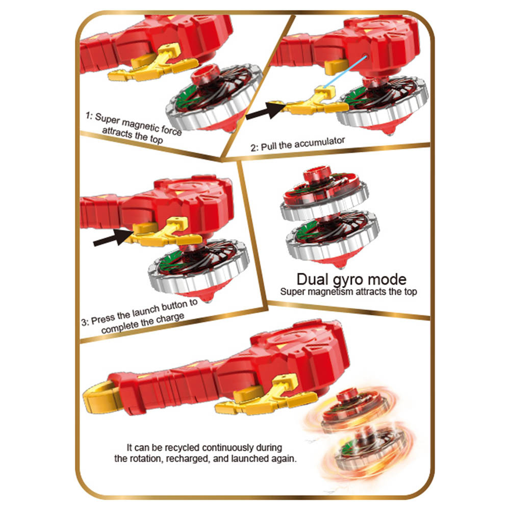 CXXYJ - Accelerate Super Spinning Top Toy - Assorted 1pc