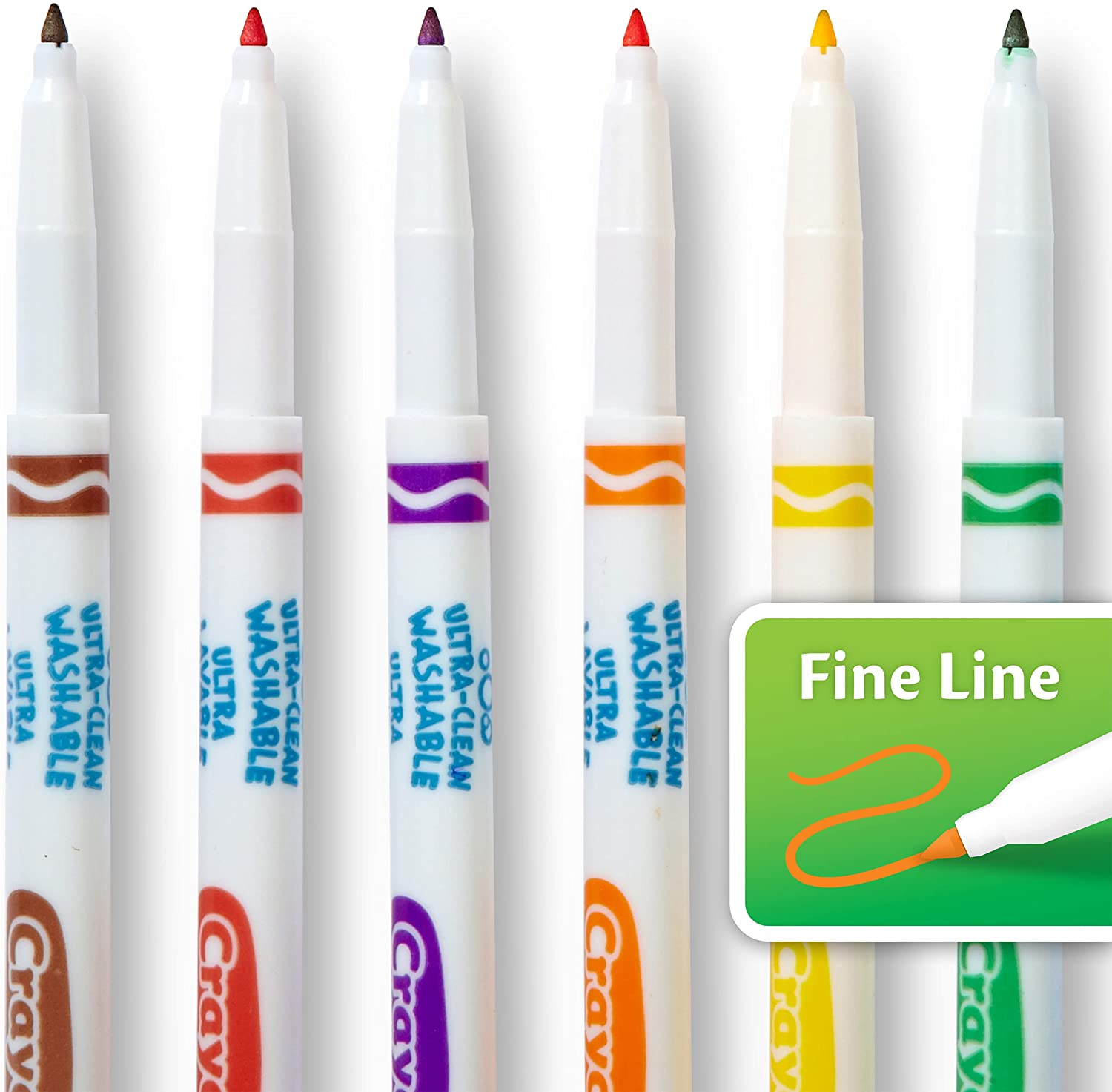 Crayola - 40 Ct. Ultra-Clean Washable Assorted Fine Line - Colormax Markers