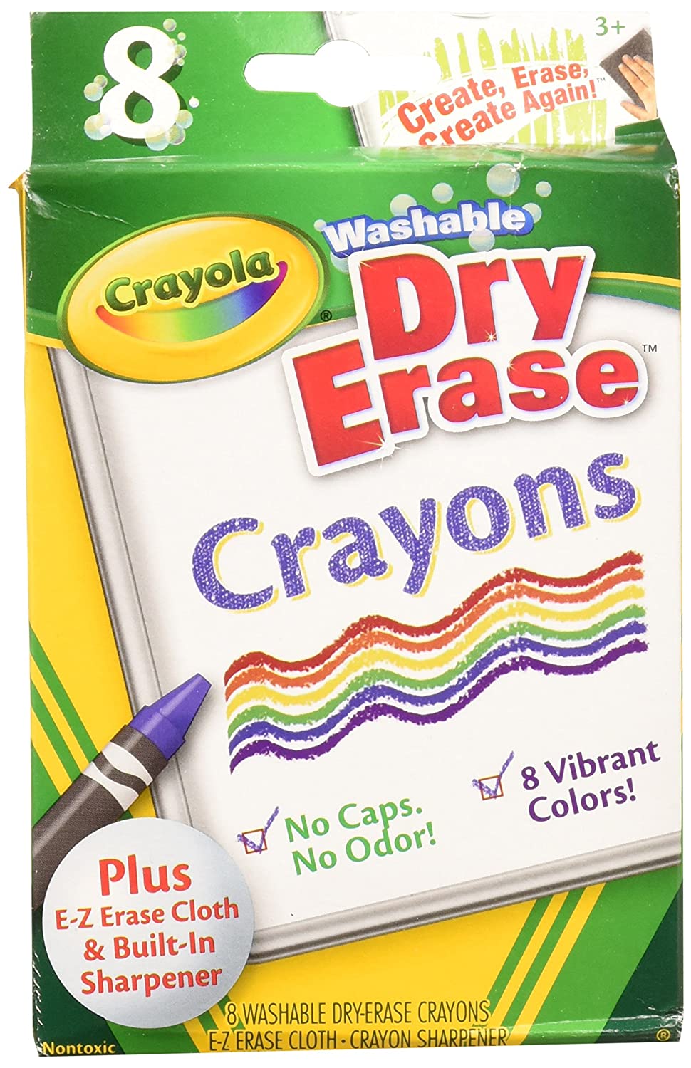 Crayola - 8 Ct. Dry-Erase Crayons, Large Size