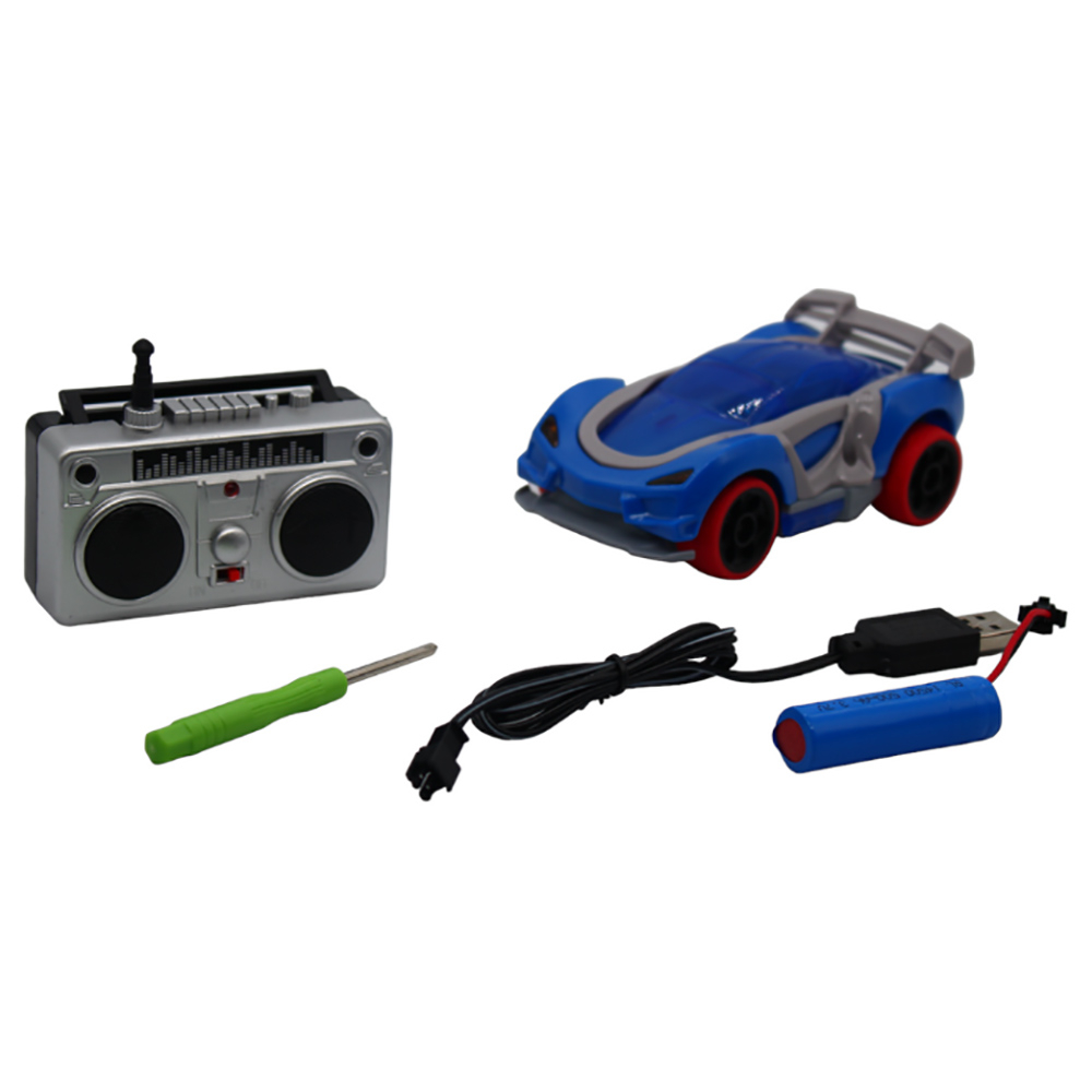 D-Power - 1:32 4 Wheel DIY R/C Car - Blue