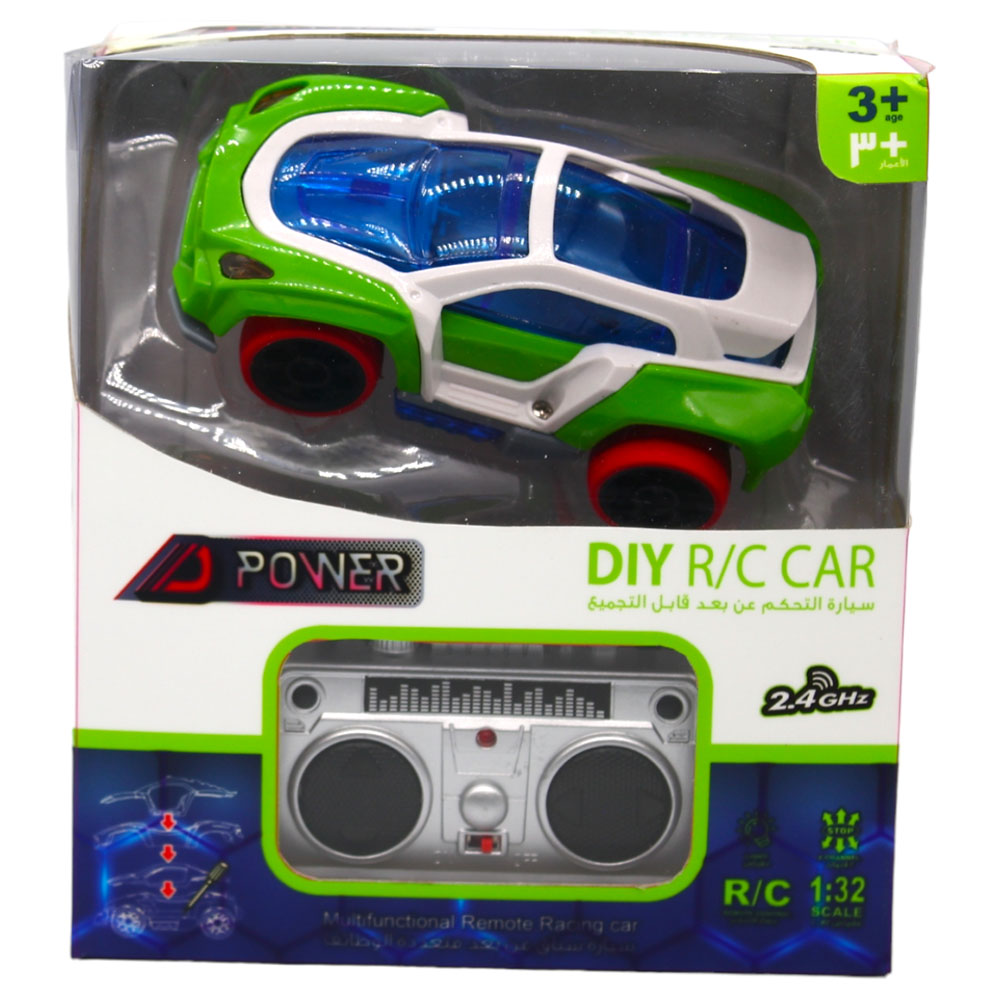 D-Power - 1:32 DIY Race Car - 17 pcs - Green