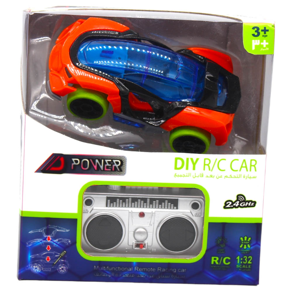 D-Power - 1:32 4 Wheel DIY R/C Car - Red