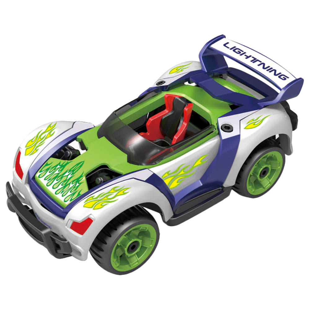 D-Power - 1:32 DIY Race Car - 17 pcs - Green