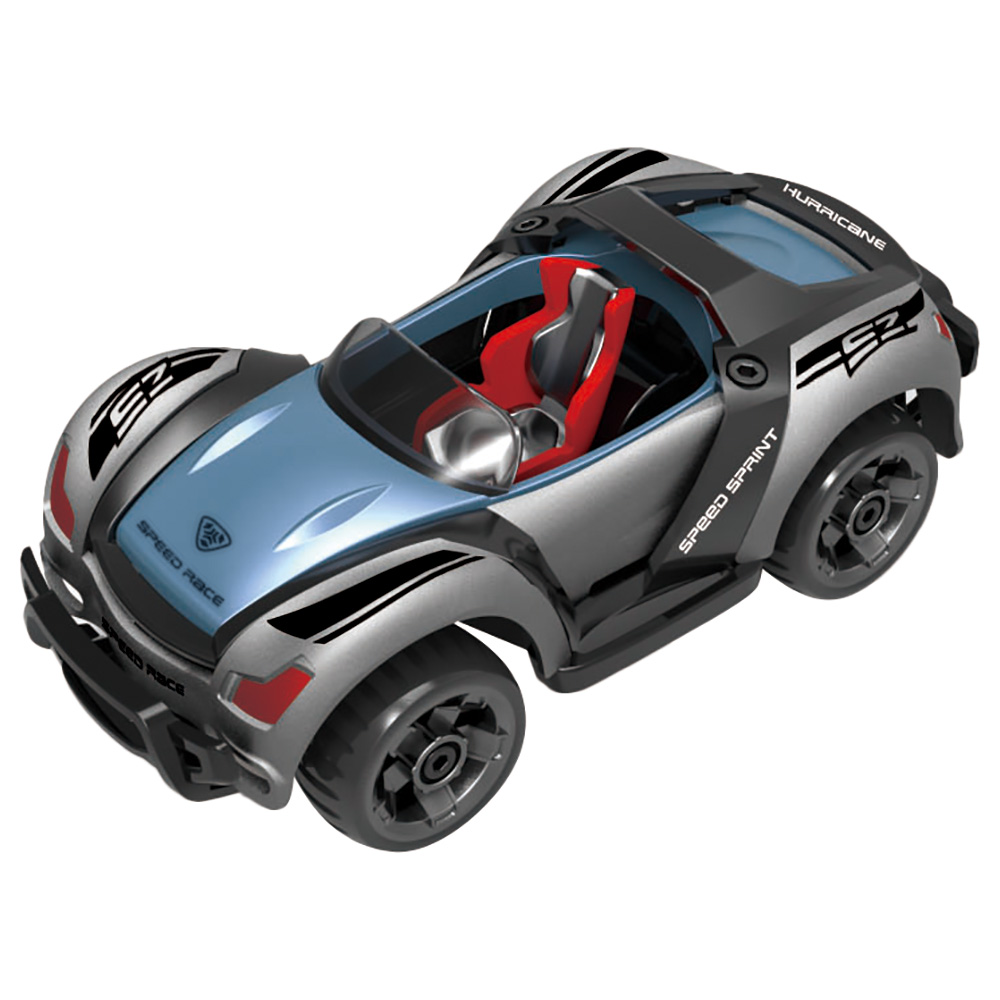 D-Power - 1:32 DIY Race Car - 20 pcs - Silver