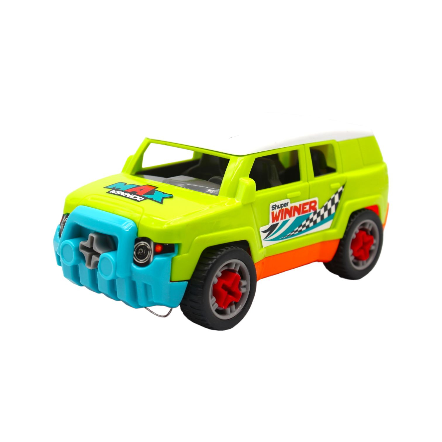 D-Power - DIY Smart Wheels Race Car for Kids | Car Building Toy Kit - Green