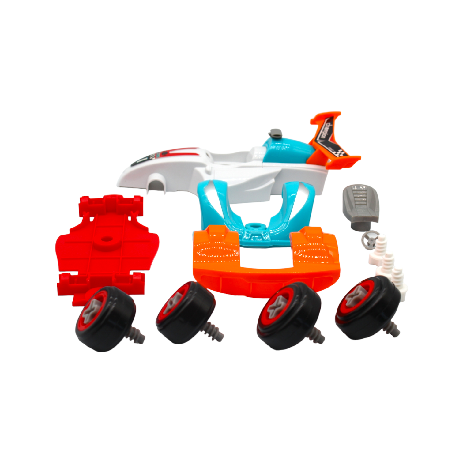 D-Power - DIY Smart Wheels Race Car for Kids - Orange