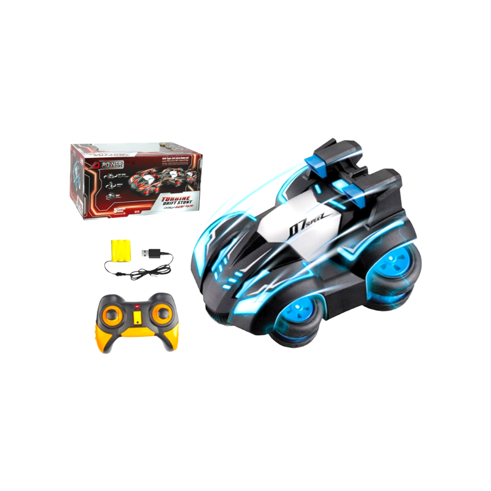 D-Power - RC Turbine Drift Stunt Crawler Car for Kids Remote Control Car - Blue