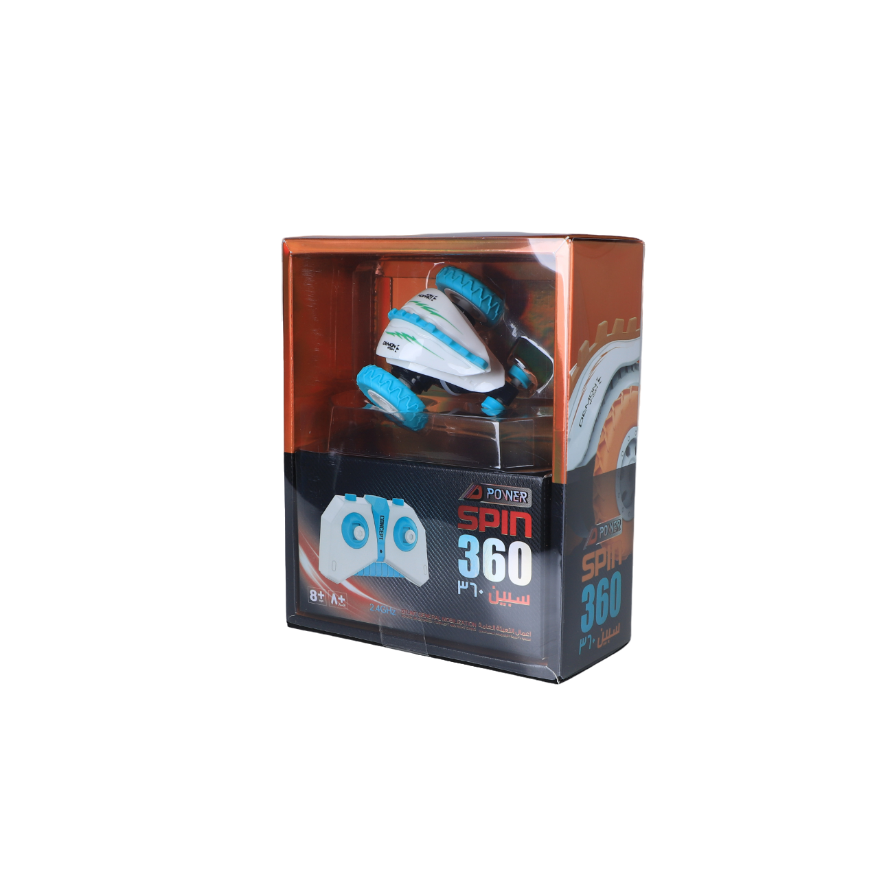 D-Power - Spin 360 Mini RC Stunt Remote Control Mini Racing Car for Kids - Blue