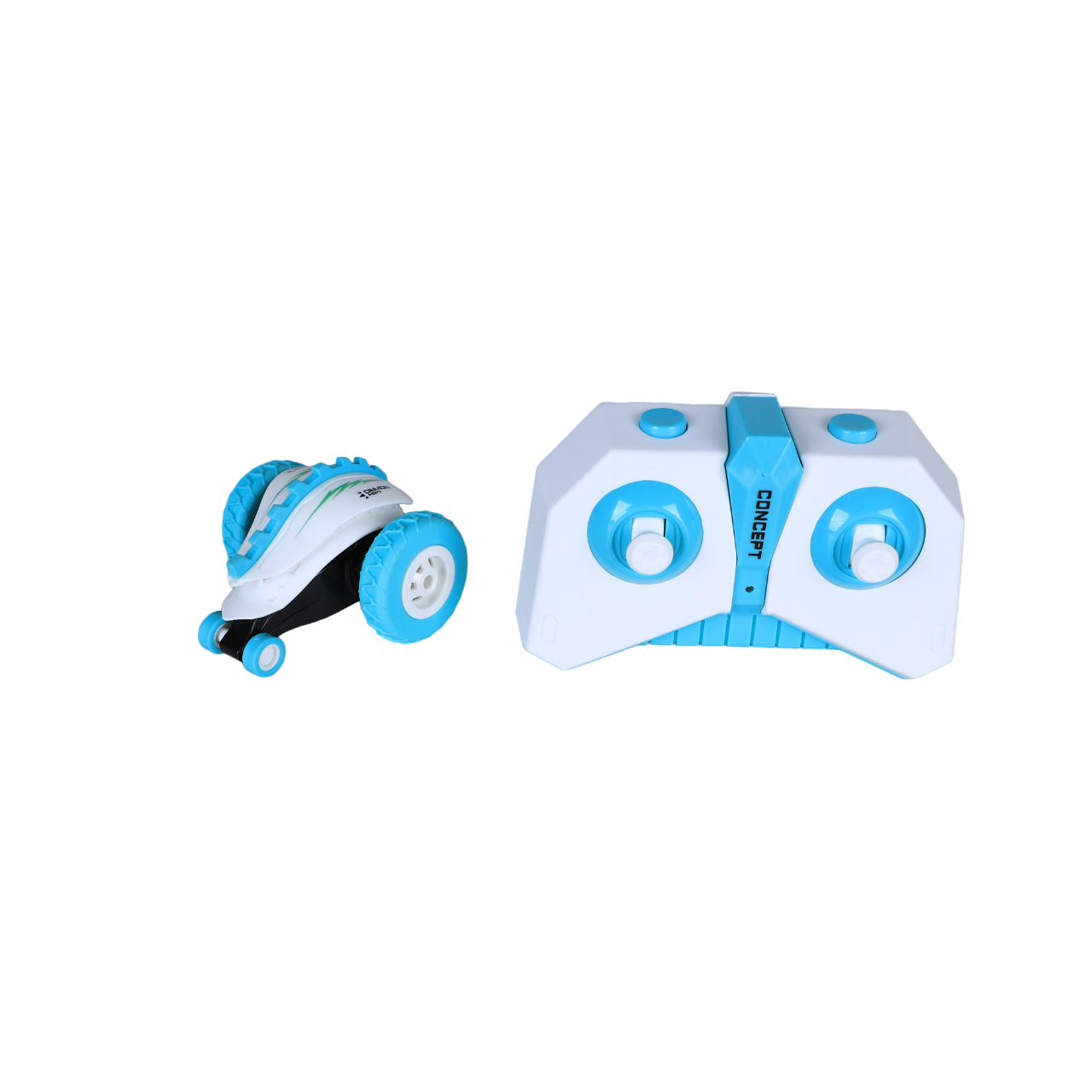 D-Power - Spin 360 Mini RC Stunt Remote Control Mini Racing Car for Kids - Blue