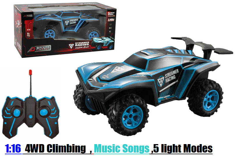 D-Power - Streamer Racing RC Car for Kids and Adults - Climber RC 1:16 Scale