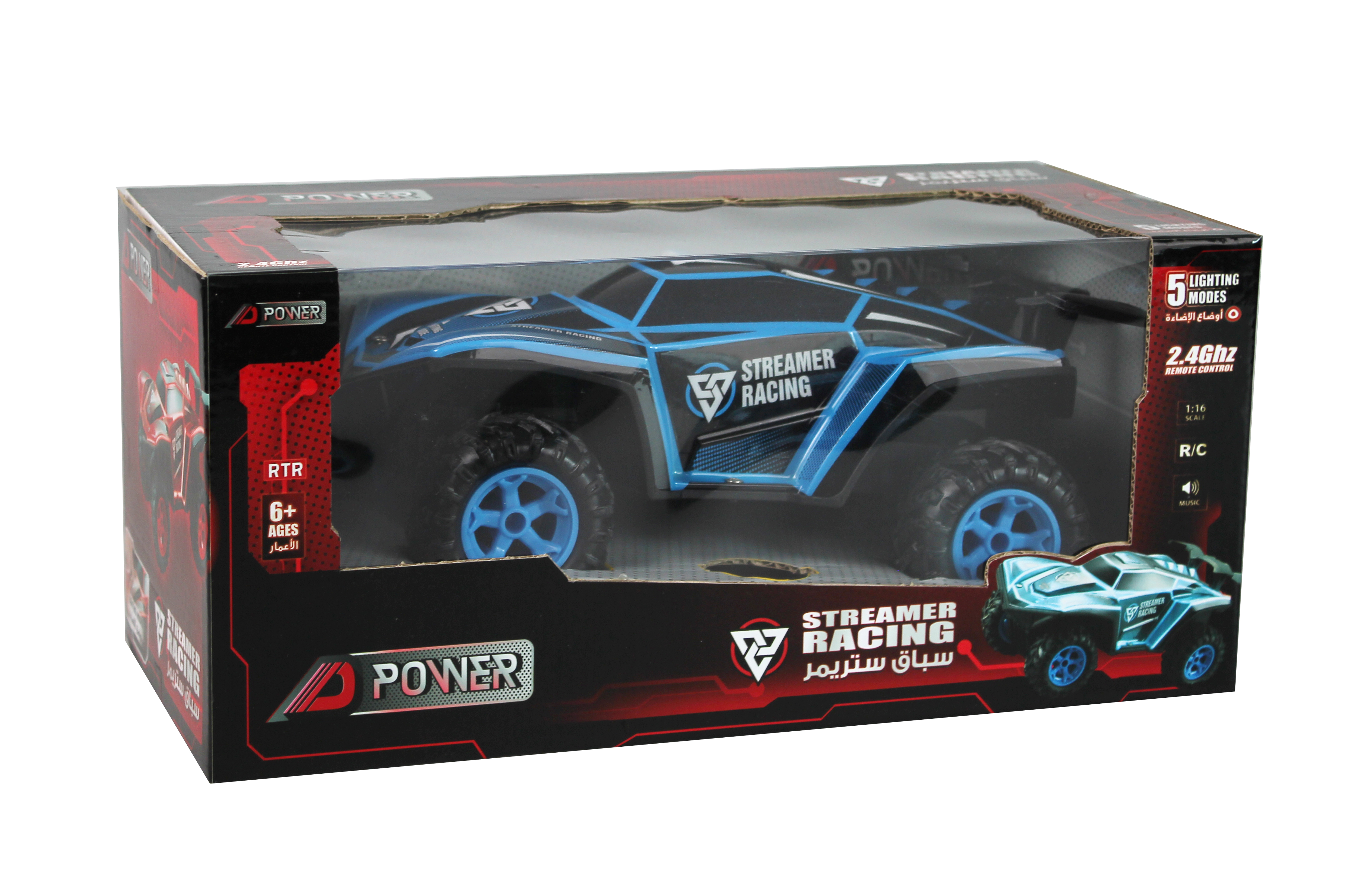 D-Power - Streamer Racing RC Car for Kids and Adults - Climber RC 1:16 Scale