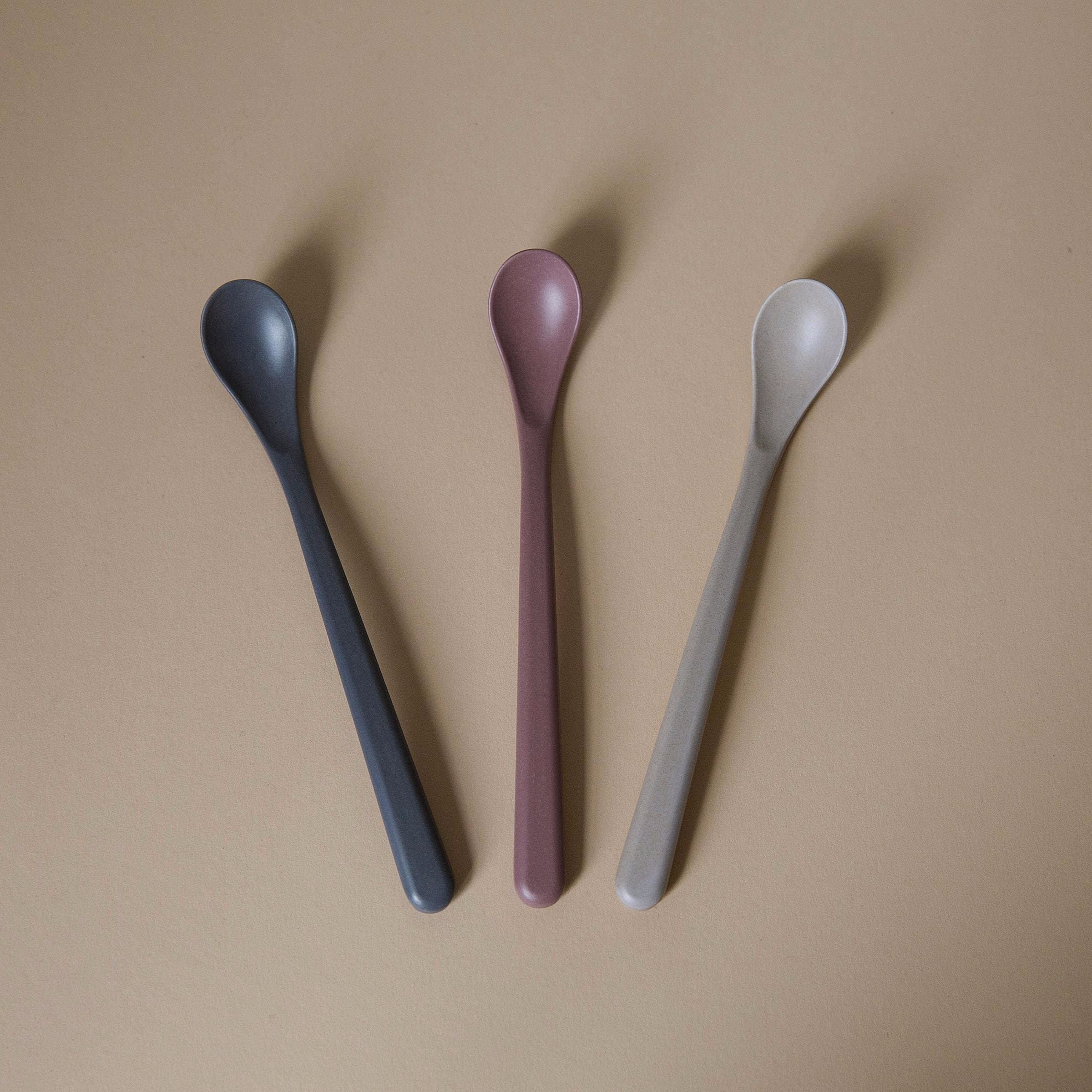 Cink Bamboo Spoon 3-Pack Fog/Beet/Ocean