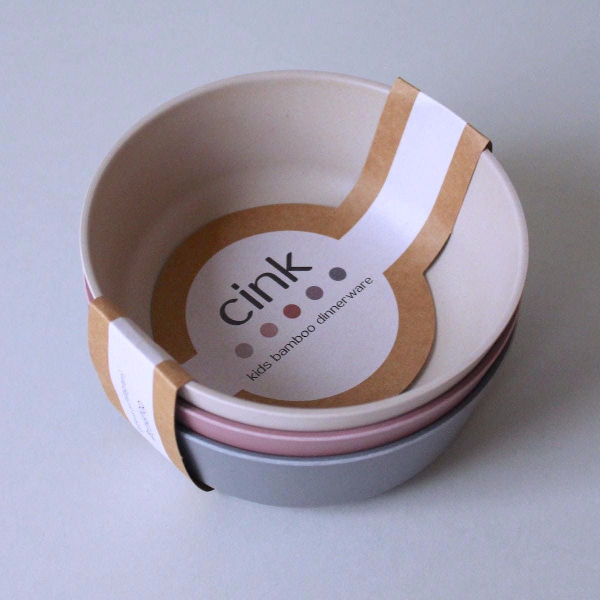 Cink Bamboo Bowl 3-Pack Fog/Beet/Ocean