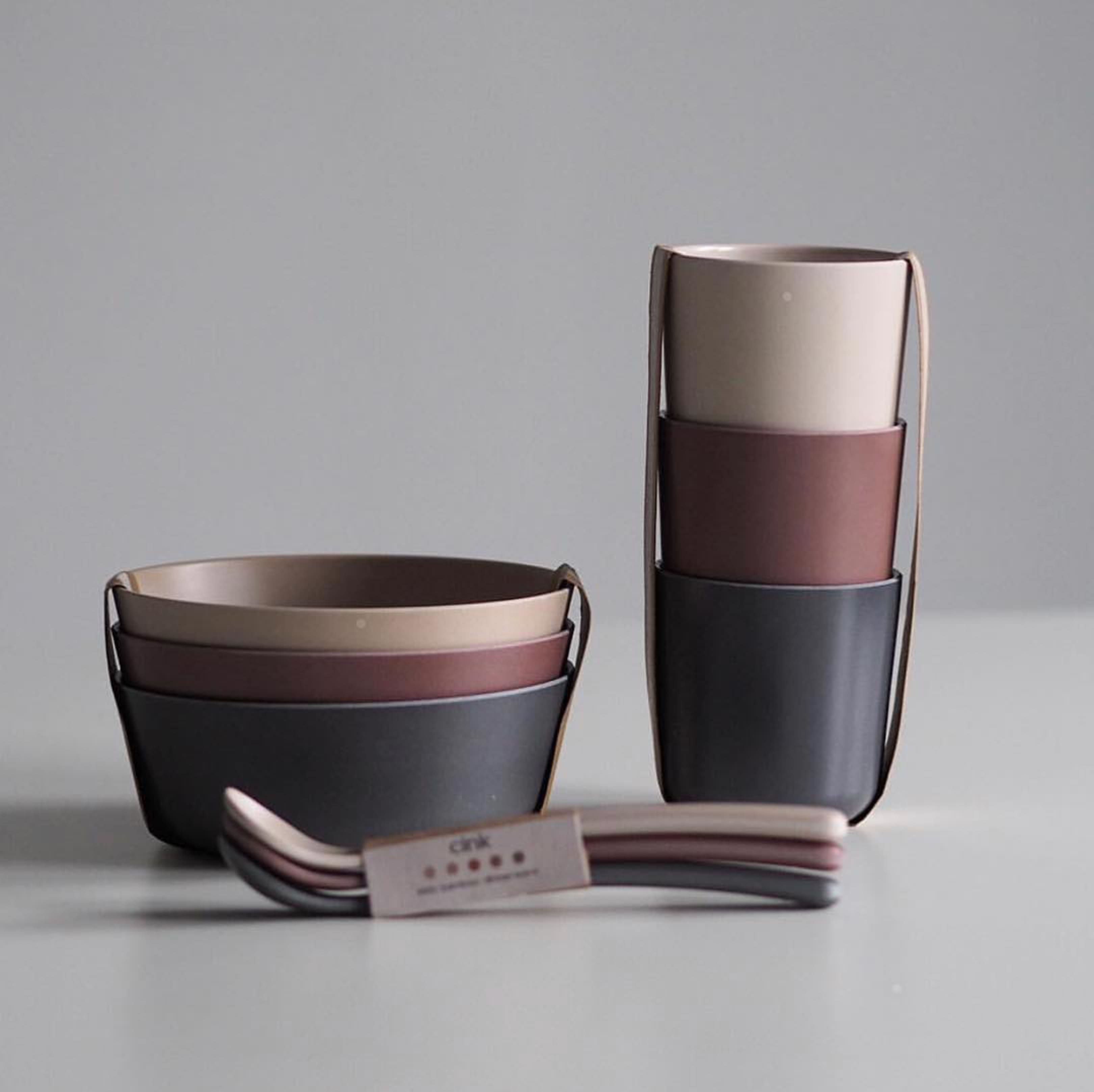Cink Bamboo Bowl 3-Pack Fog/Beet/Ocean