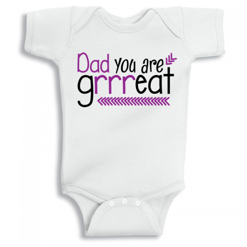 Twinkle Hands Dad you are grrreat Baby Onesie, Bodysuit, Romper