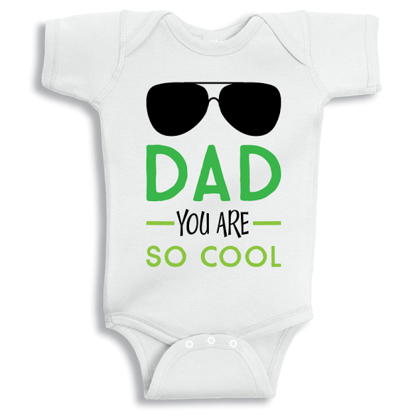 Twinkle Hands Dad you are so cool Baby Onesie, Bodysuit, Romper