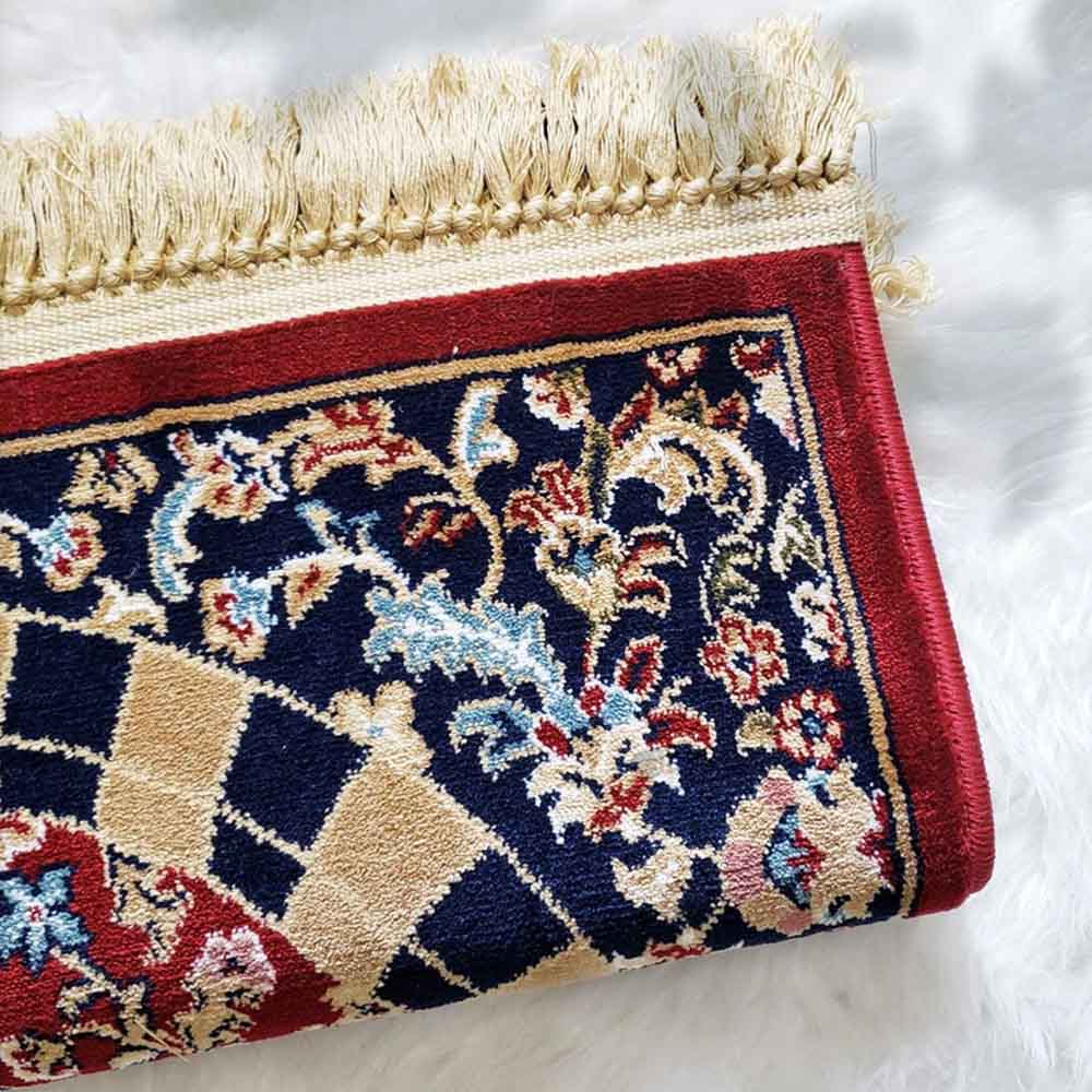 Deensquare - Al Rawdah Mehrab Premium Prayer Mat - Red color
