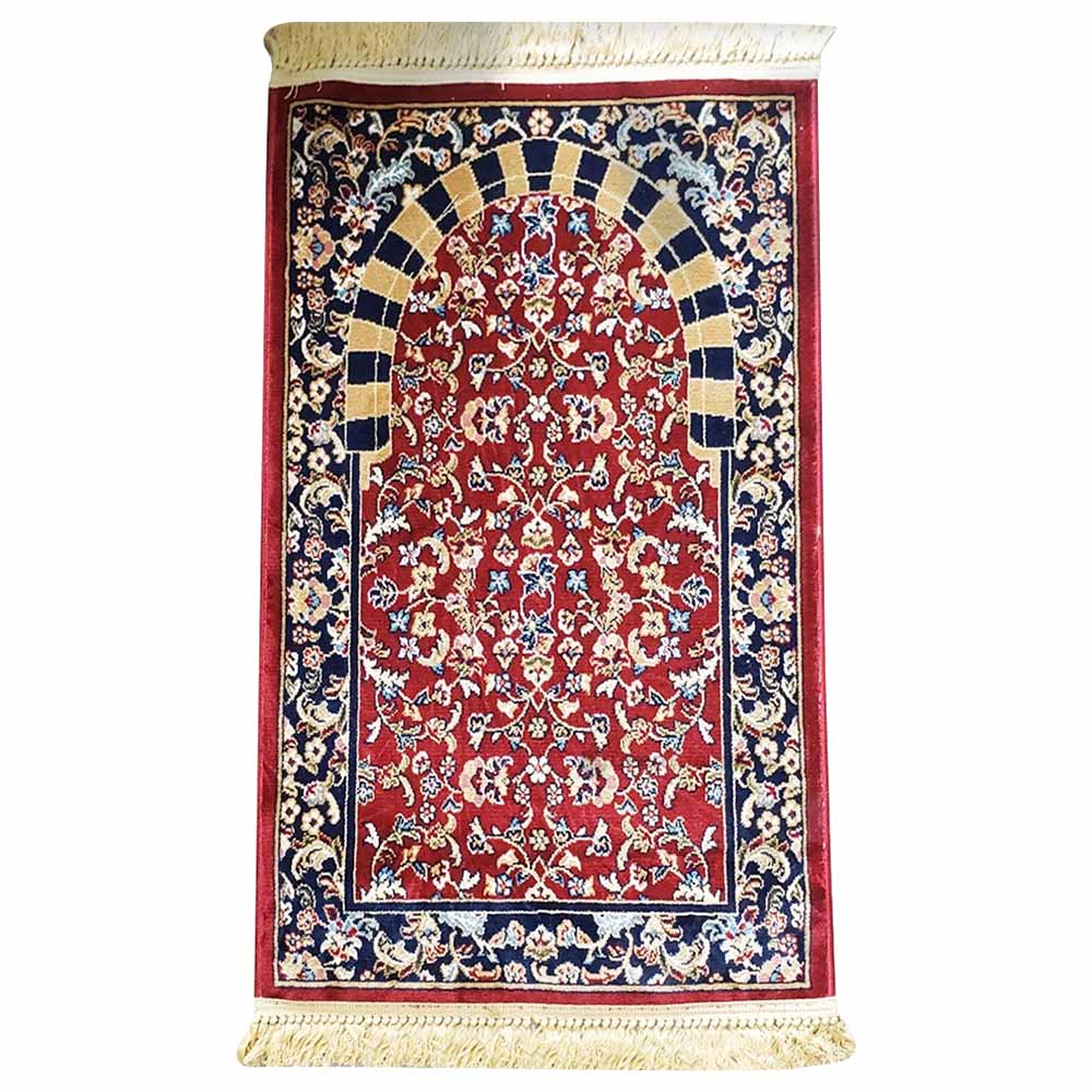 Deensquare - Kids Al Rawdah Mehrab Prayer Mat - Red color