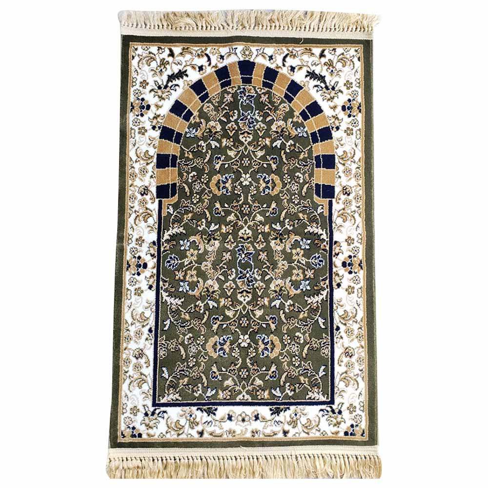 Deensquare - Kids New Al Rawda Prayer Mat - Green Color