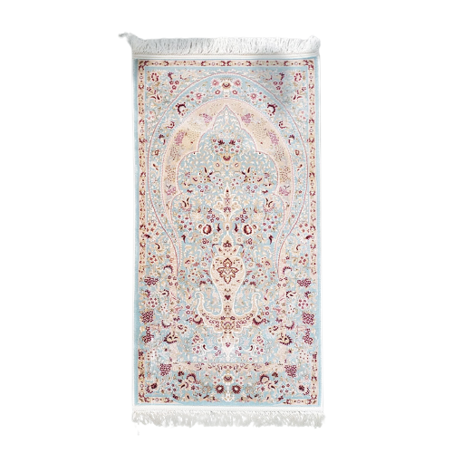 Deensquare - Luxurious Bamboo Silk Prayer Mat - Blue Color