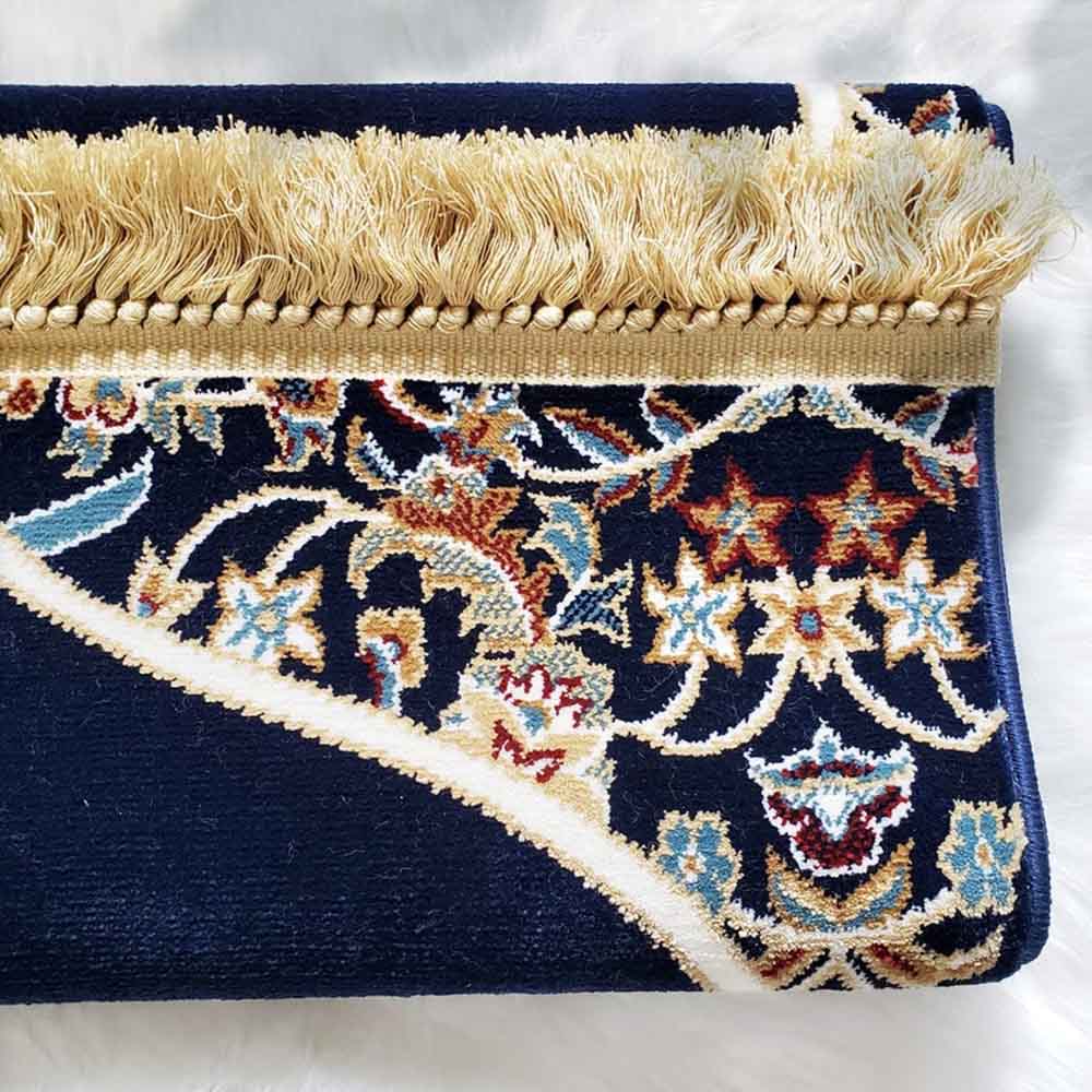 Deensquare - Makkah Imam Prayer Mat - Navy Blue Color
