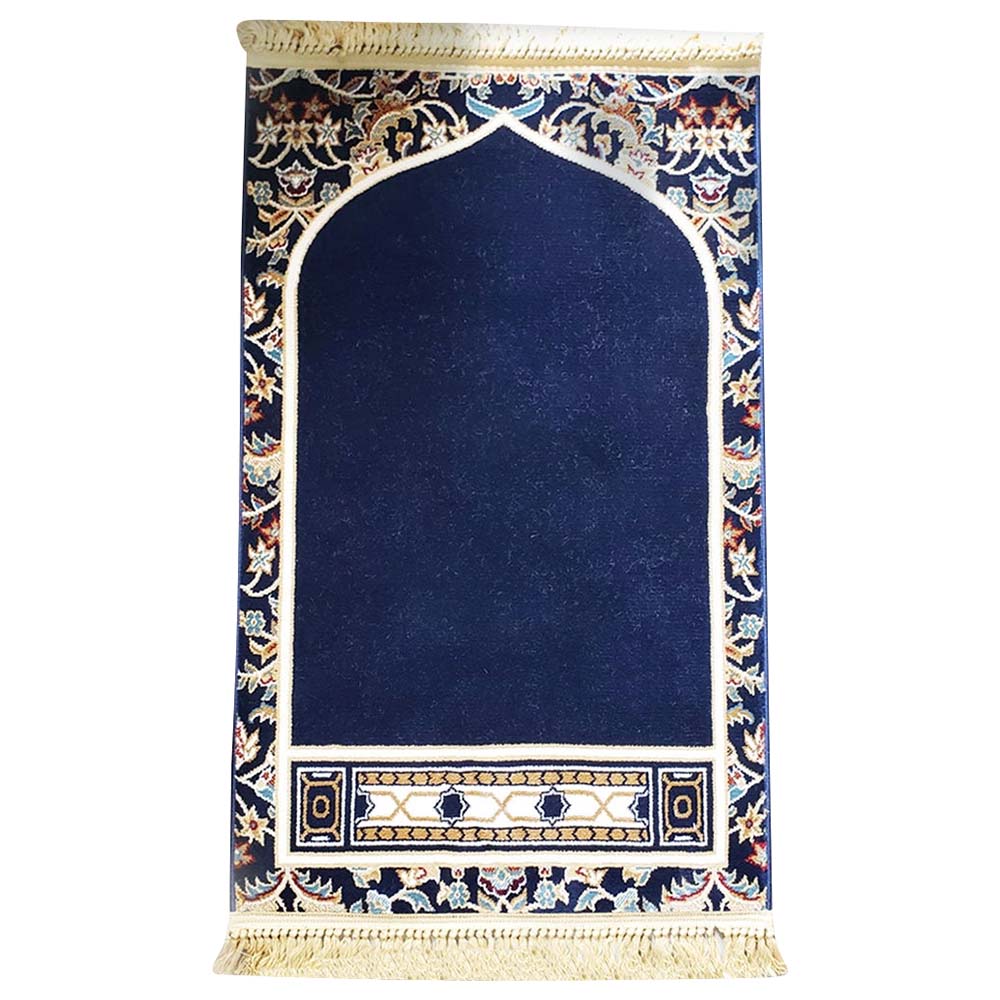 Deensquare - Makkah Imam Prayer Mat - Navy Blue Color