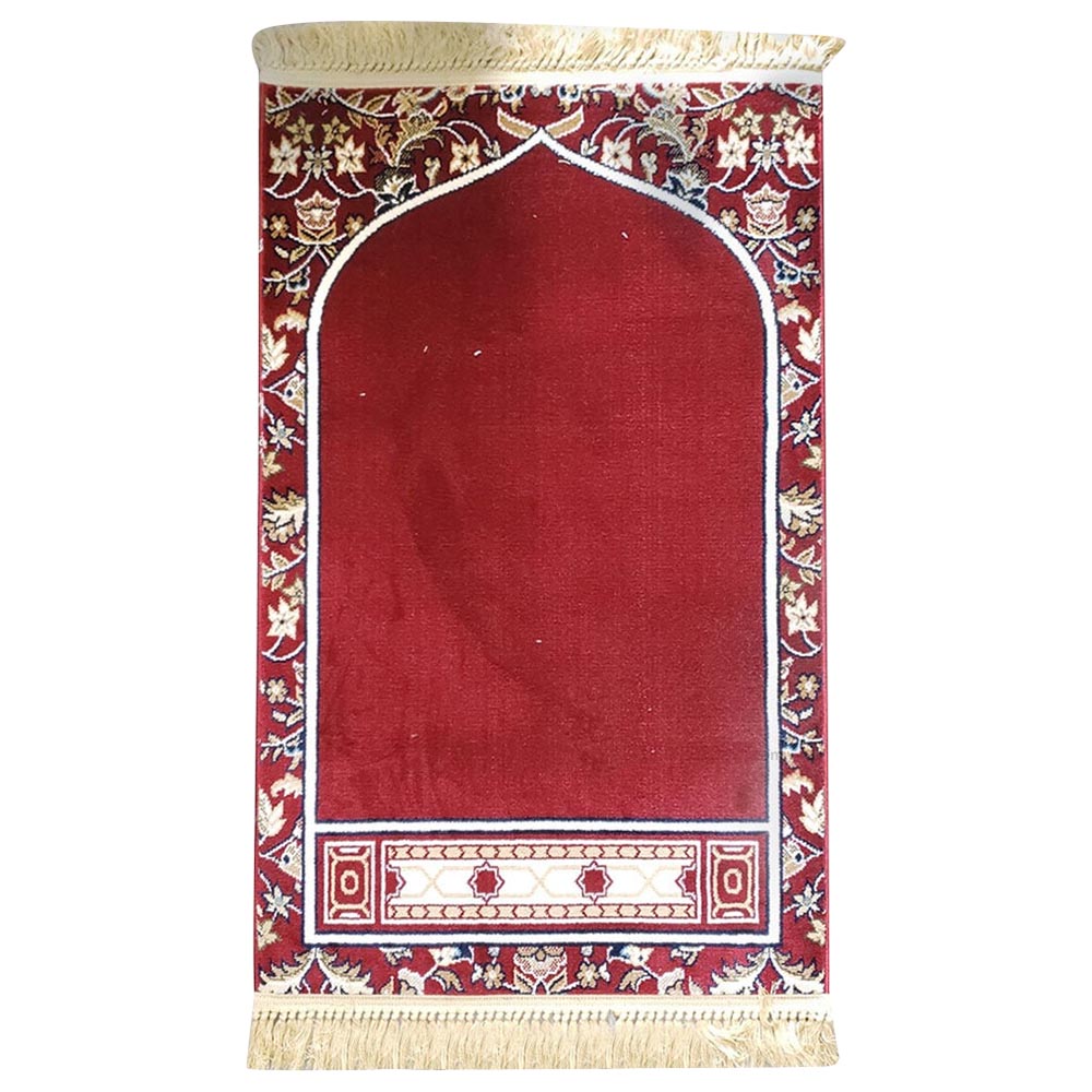 Deensquare - Makkah Imam Prayer Mat - Red Color