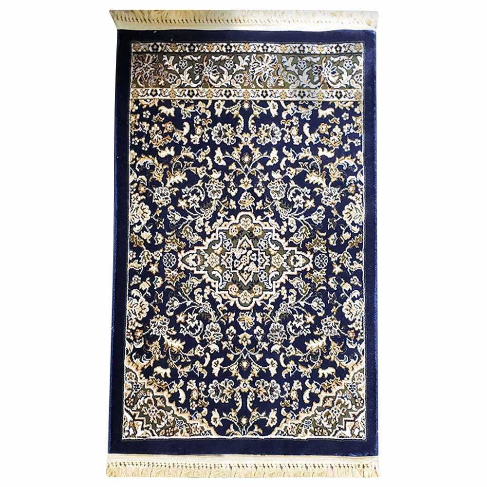 Deensquare - Premium New Al Rawda Prayer Mat - Navy Blue Color