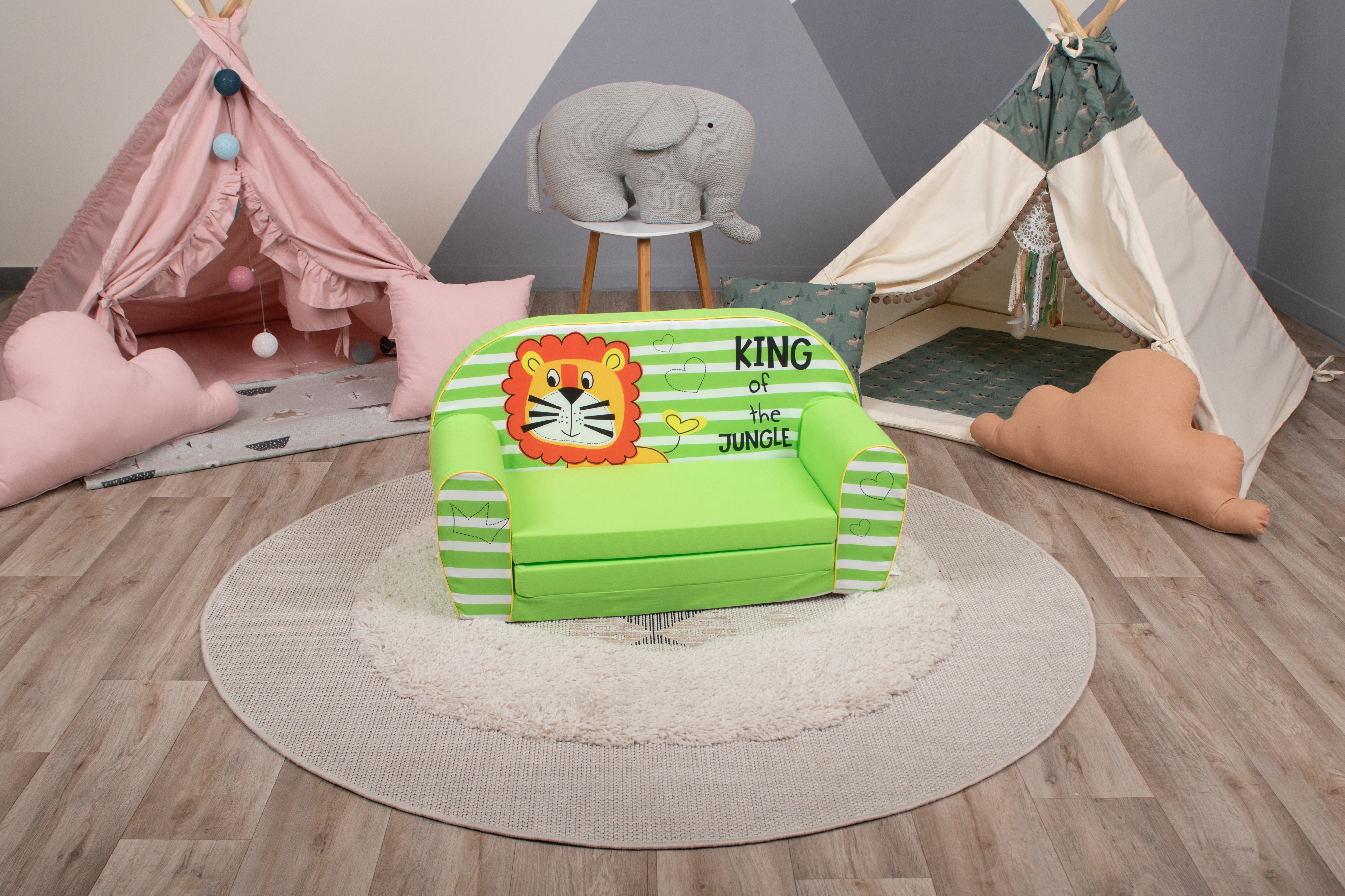 Delsit - Sofa Bed Lion Col. Green