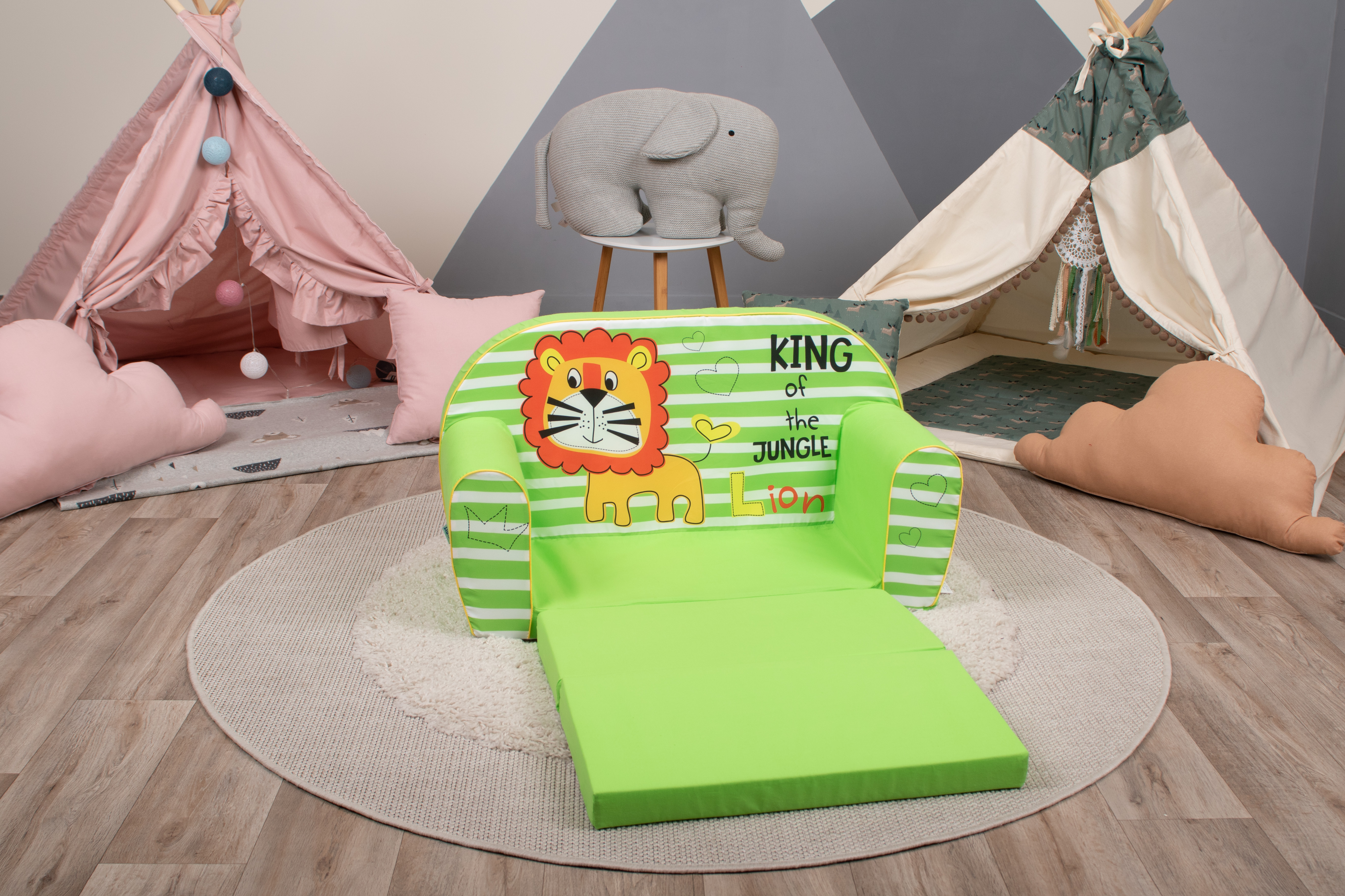 Delsit - Sofa Bed Lion Col. Green