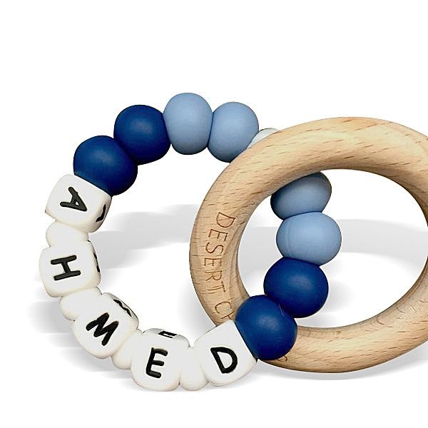 Desert Chomps Personalized Teether Lasso - Midnight Blue