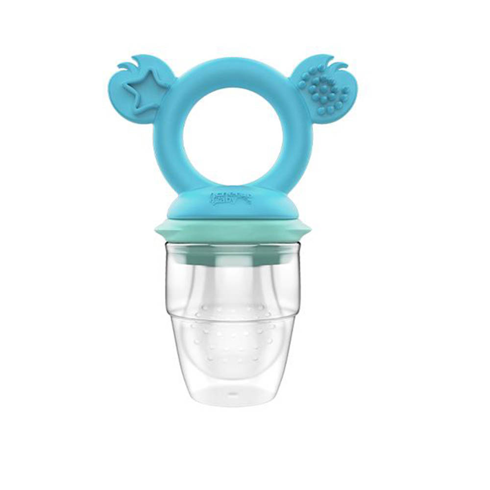 Cherub Baby - Silicone Fresh Food Feeder + Teether Green/Blue