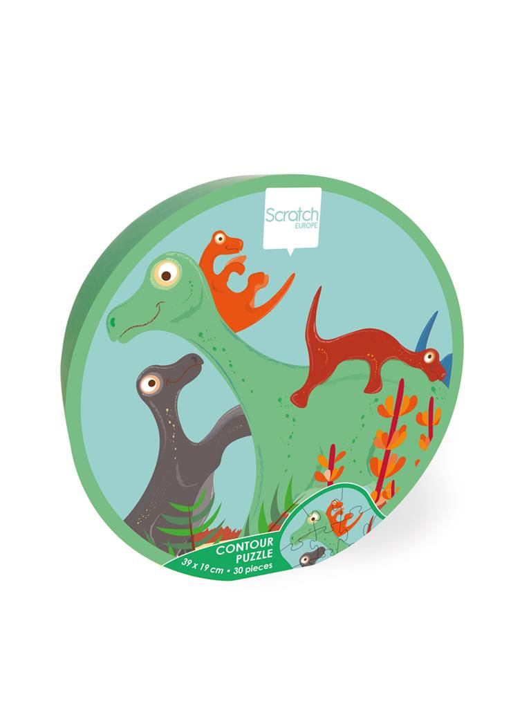 Scratch Europe - Dino Contour Puzzle - 30Pcs