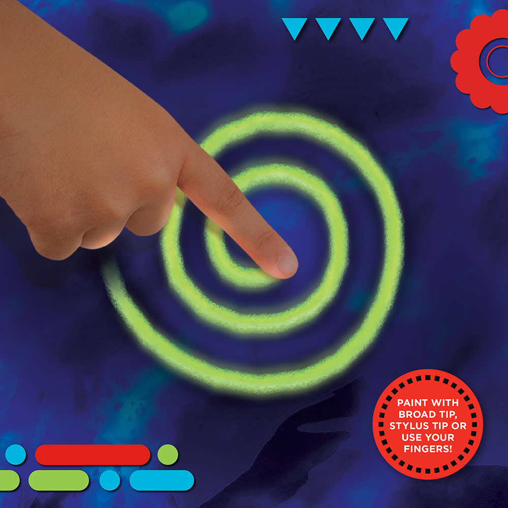 Discovery - Kids Glow Palette Mess- Free Musical LED Art Pad with 2-In-1 Stylus Pen