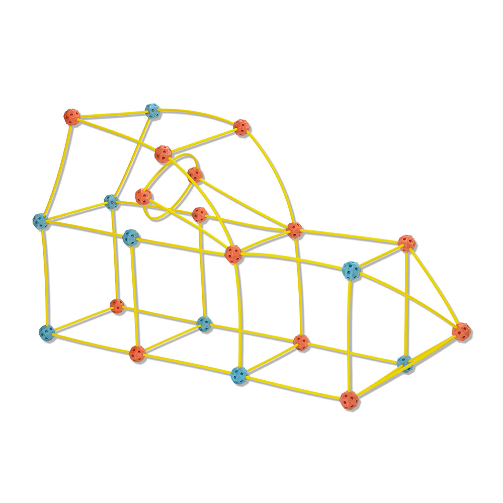 Discovery - Kids STEM 69 Pieces Construction Fort Indoor or Outdoor Tent