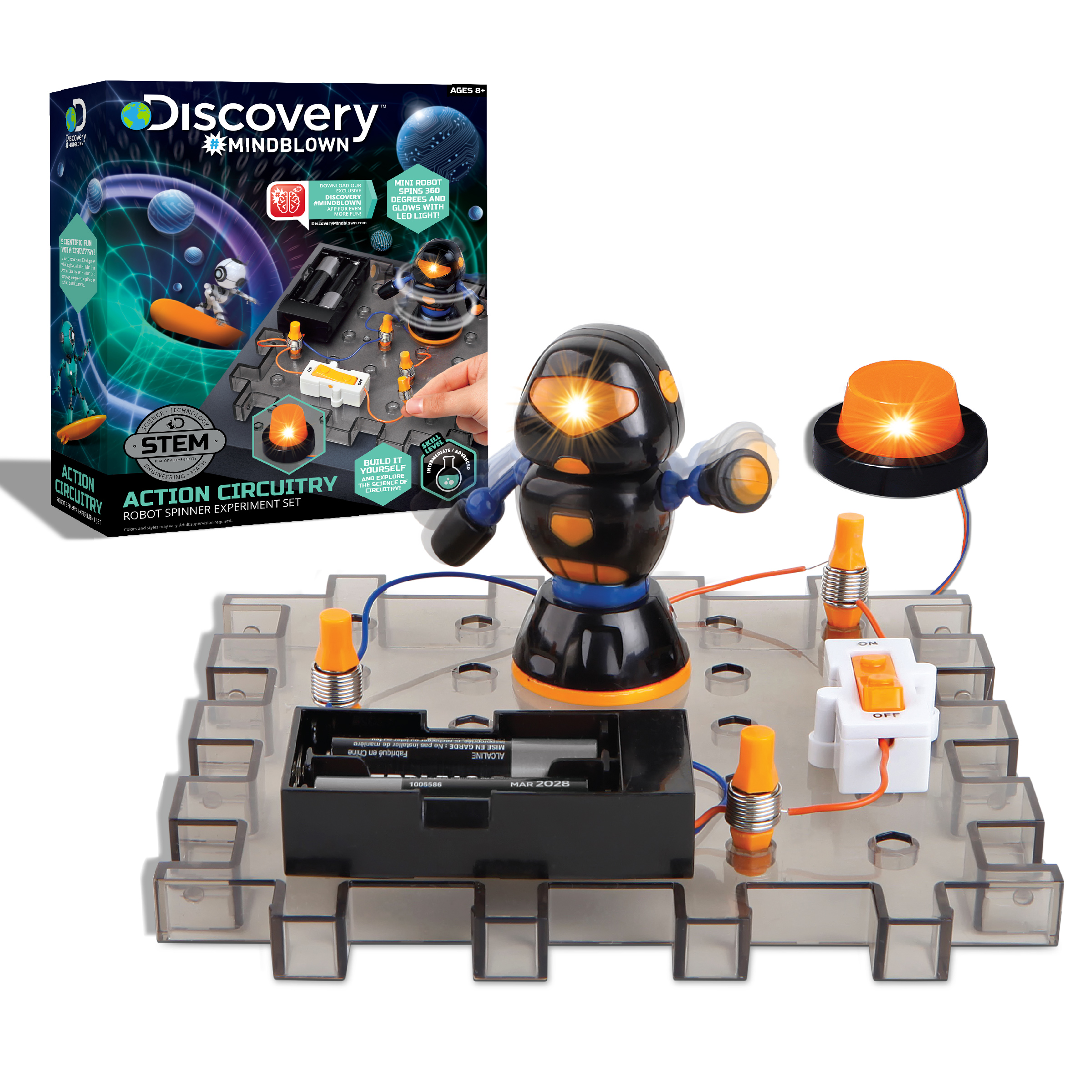 Discovery Mindblown - Toy Circuitry Action Experiment Set - Robot Spinner