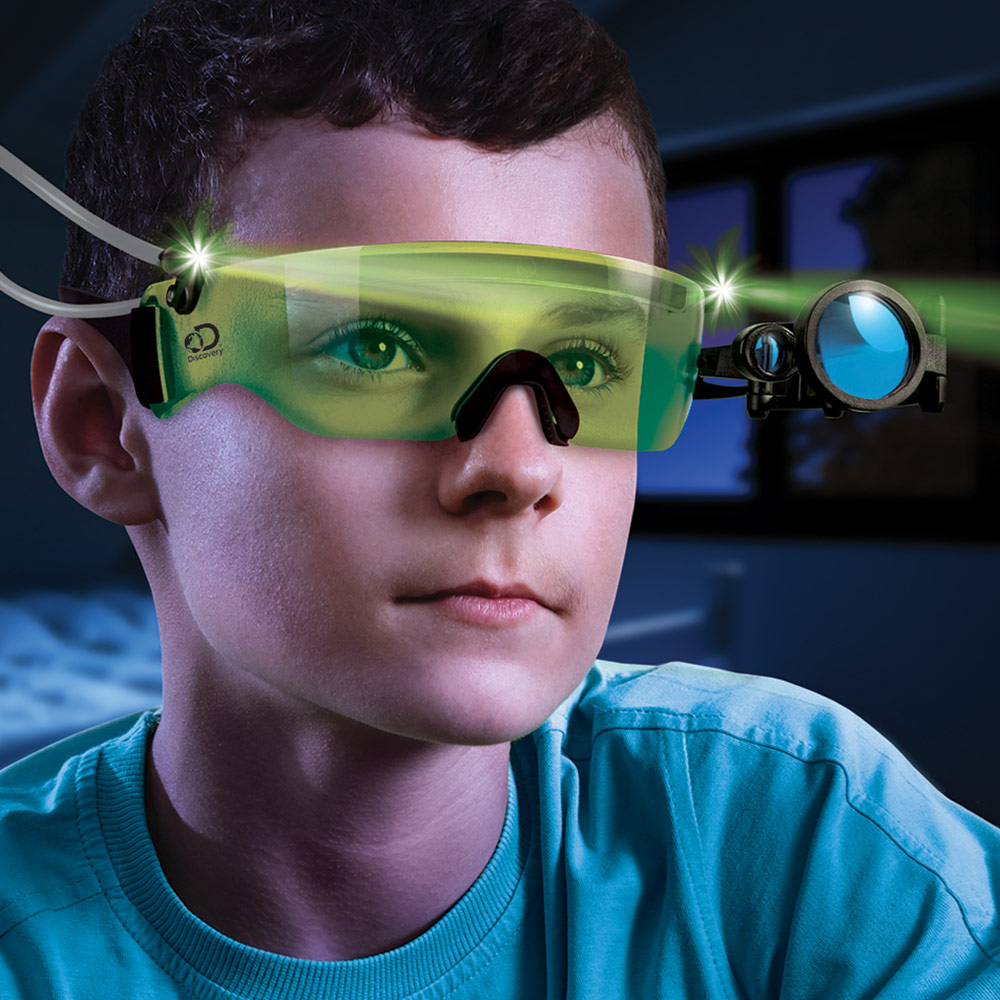 Discovery - Toy Spy Goggles Night Vision with Two Green Lights On and Off Control
