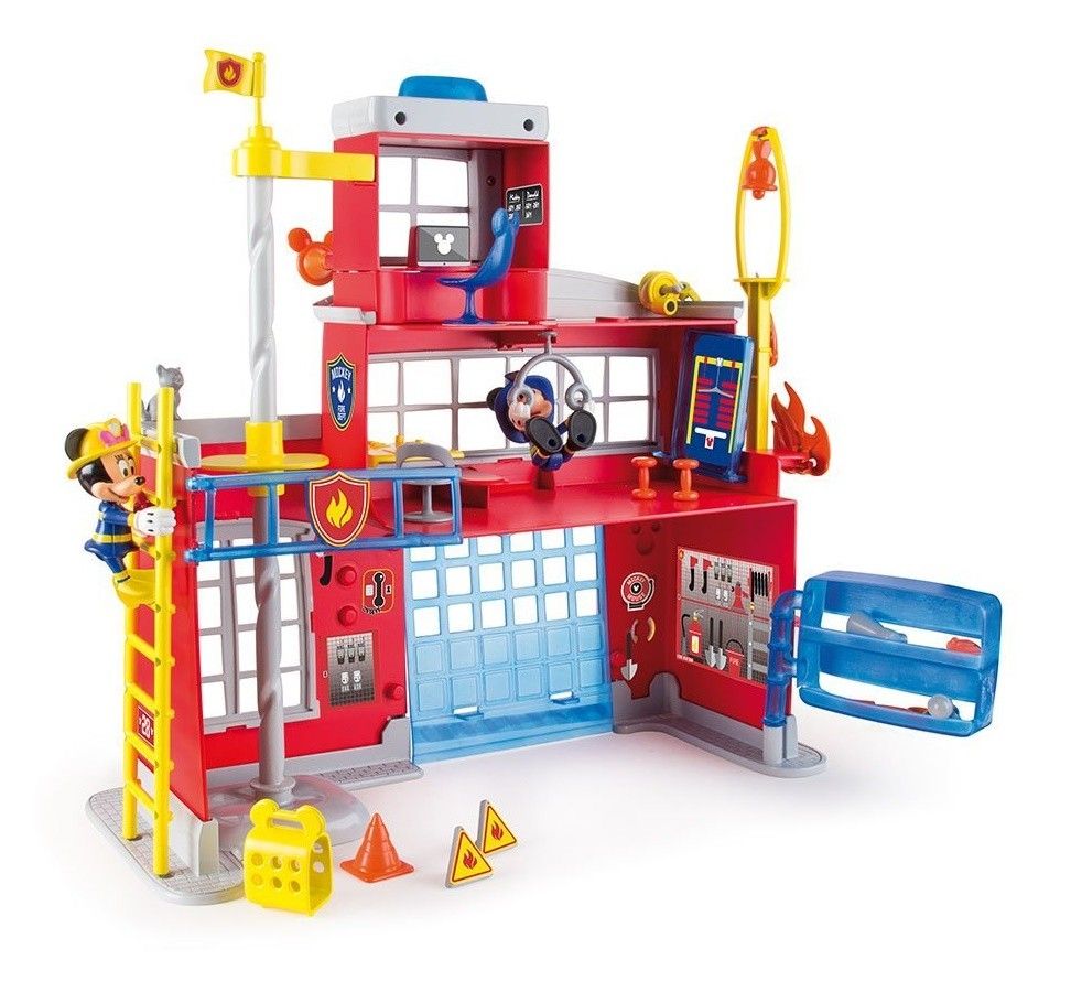 Disney Mickey Mouse To The Rescue Fire Station Figurine Toys