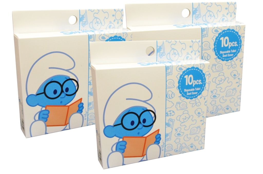Smurfs - Disposable Toilet Seat Covers,10pcs (Bundle of 3)