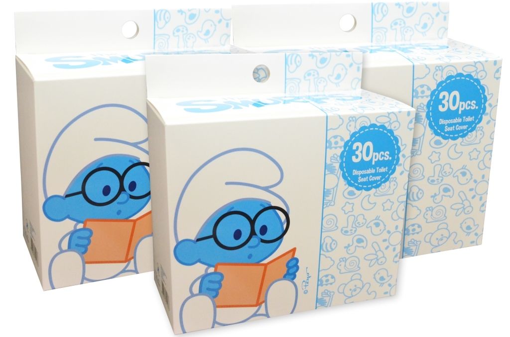 Smurfs - Disposable Toilet Seat Covers, 30pcs (Bundle of 3)