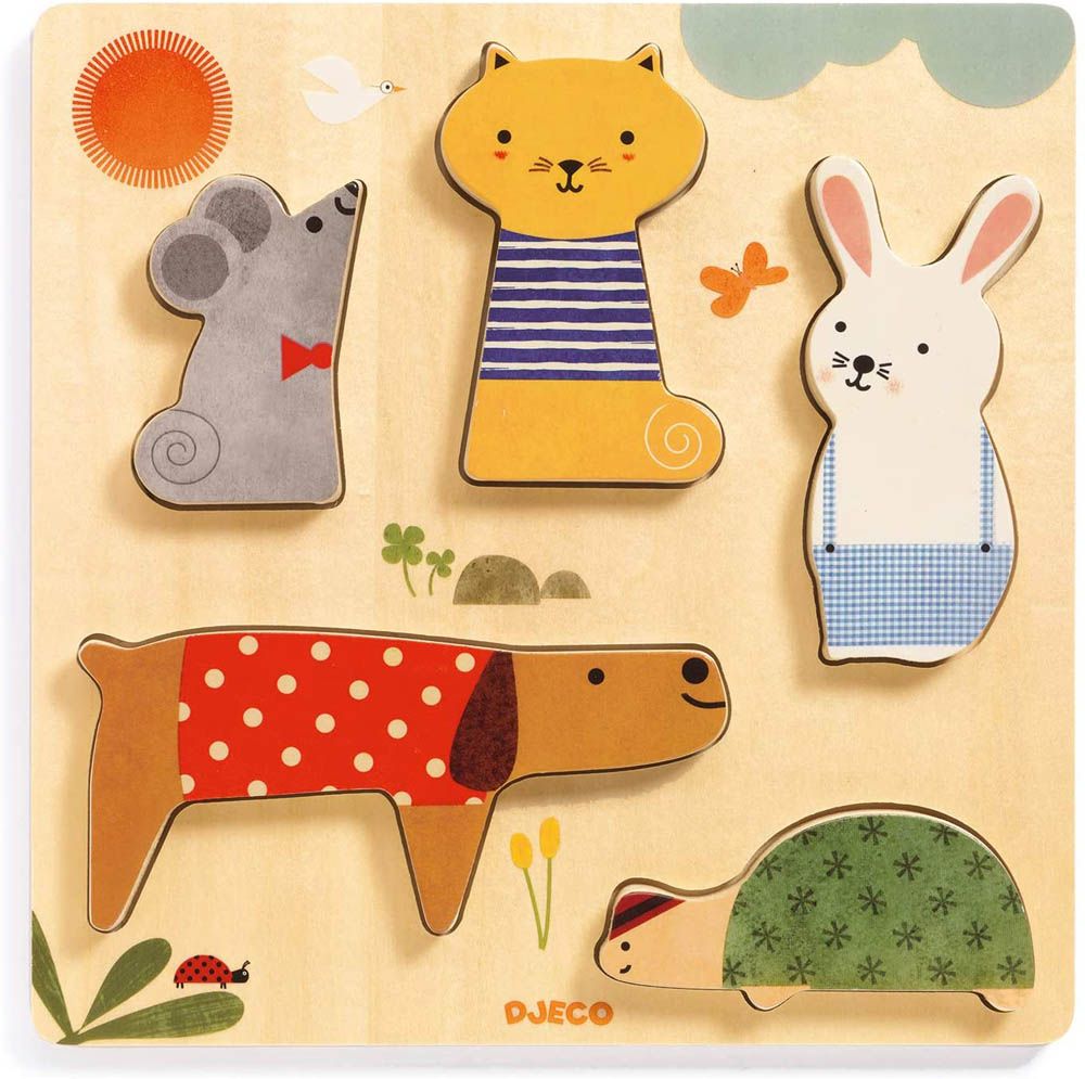 Djeco - Wooden Puzzle - Woodypets