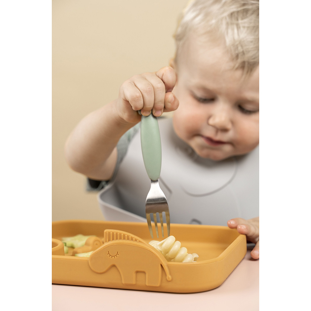 Done by Deer - Easy-Grip Cutlery Set Friends Green