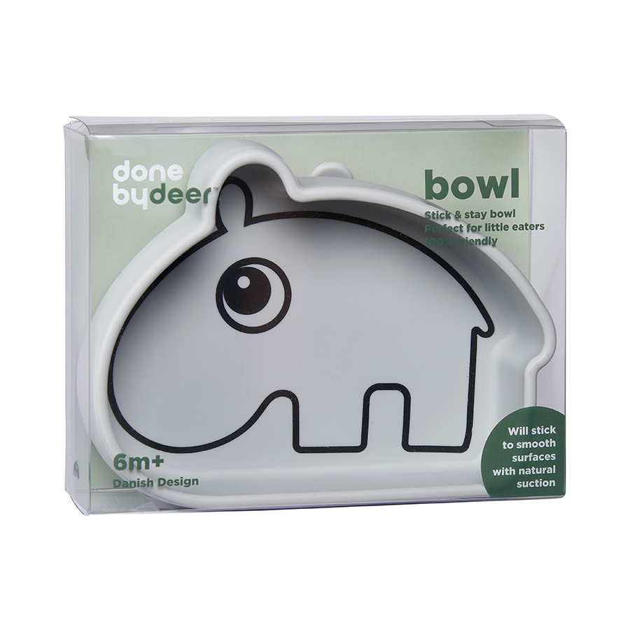 Done by Deer - Silicone Stick & Stay Bowl Ozzo Grey
