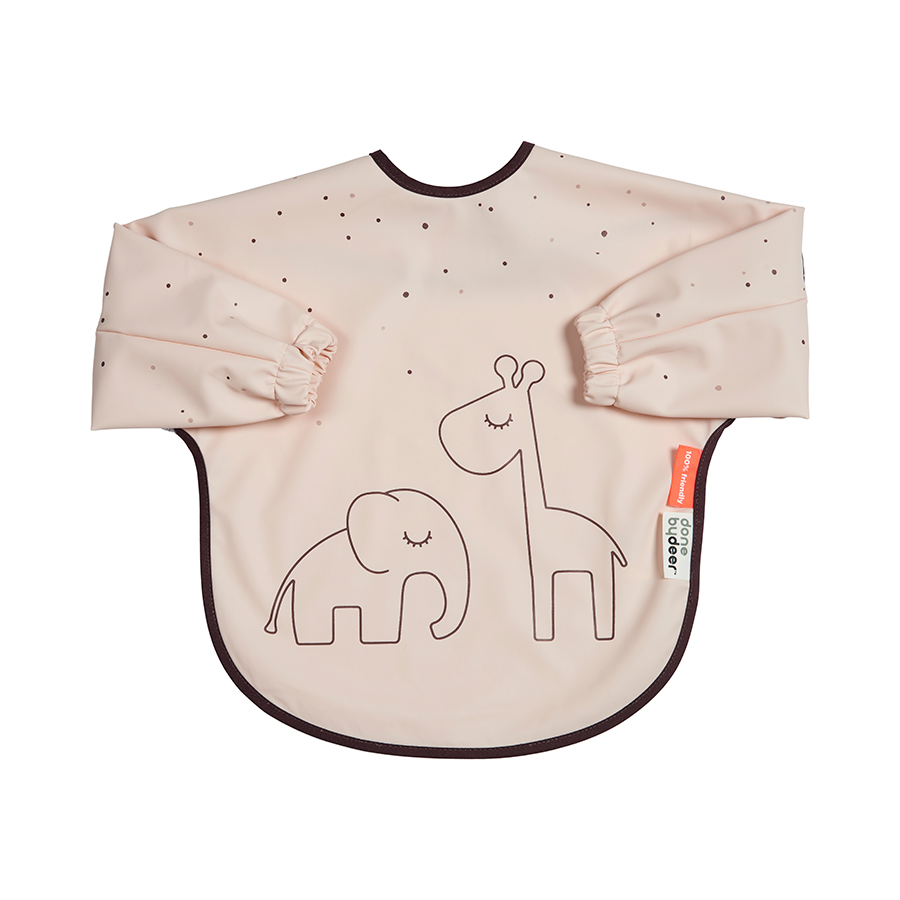 Done by Deer - Sleeved Bib 6-18M Dreamy Dots Powder